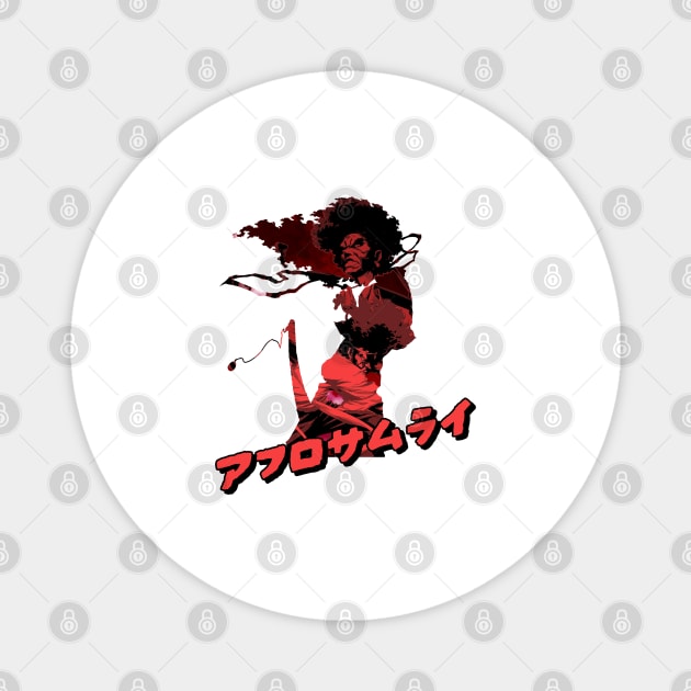 Afro Samurai - double exposure Magnet by HANASUISI